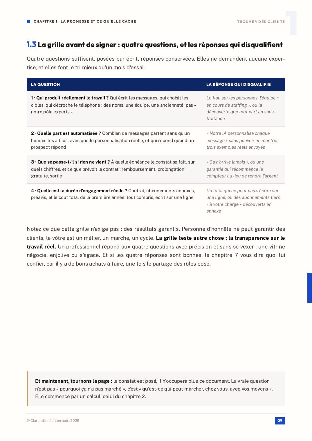 Page 9 du livre blanc « Trouver des clients : ce que la prospection externalisée ne fait pas à votre place »