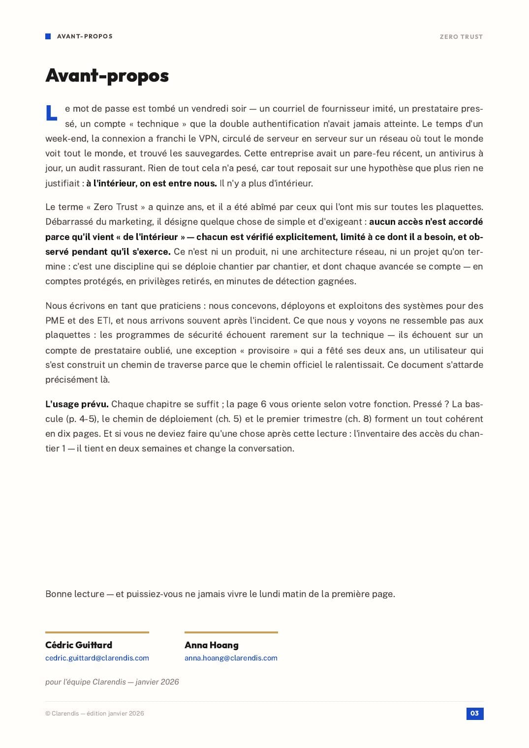 Page 3 du livre blanc « Zero Trust : Sécuriser l’entreprise distribuée »