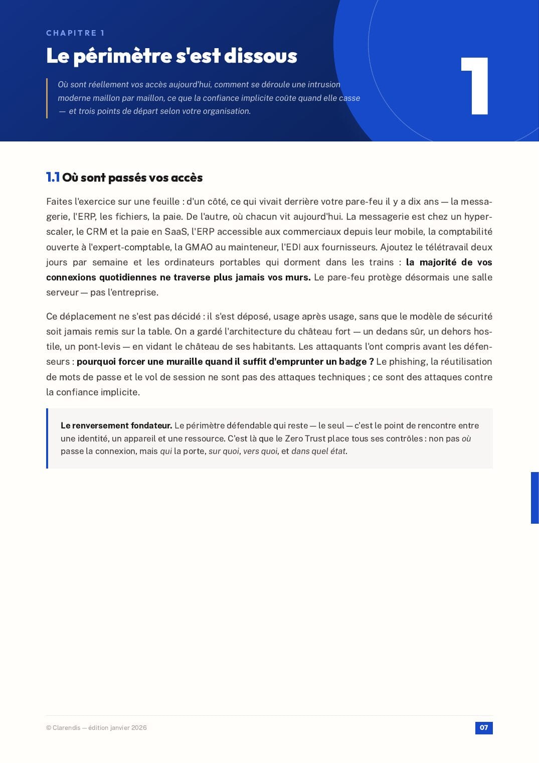 Page 7 du livre blanc « Zero Trust : Sécuriser l’entreprise distribuée »