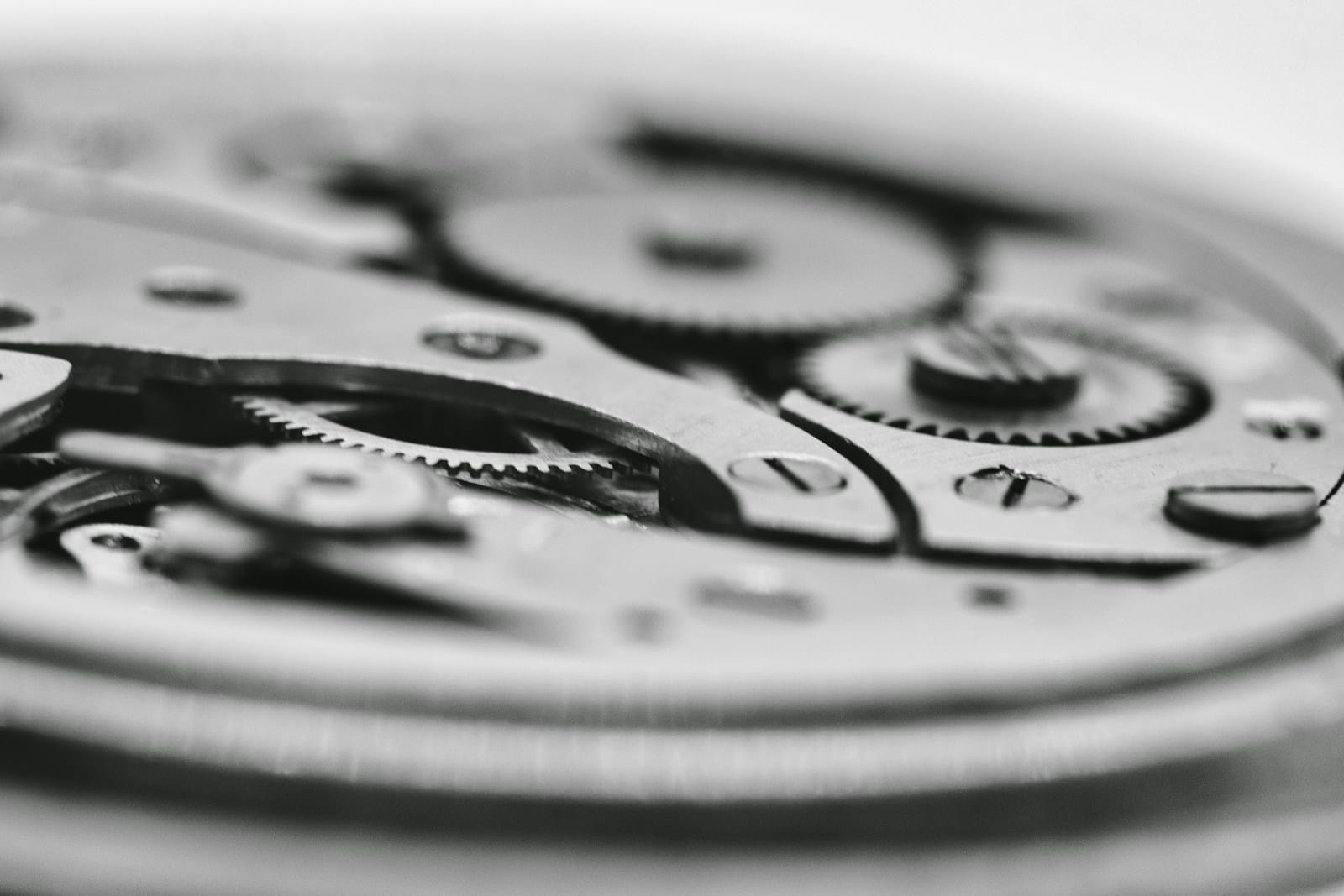 Mouvement mécanique de montre en gros plan