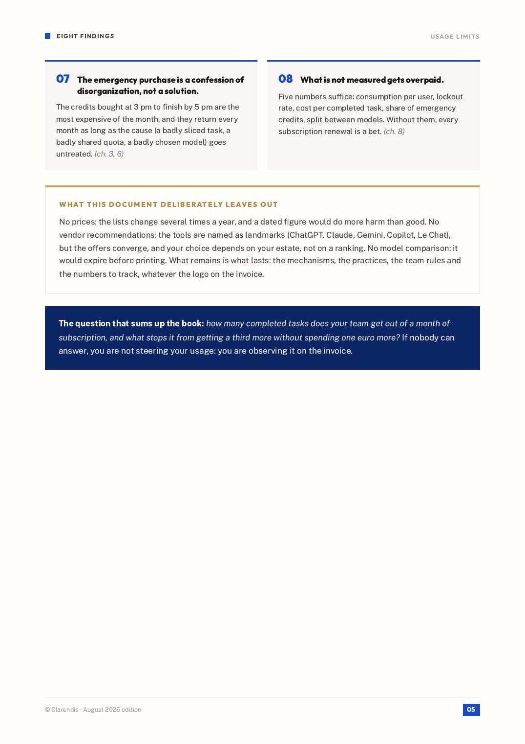 Page 5 of the white paper “Usage limits: producing with AI without buying time”
