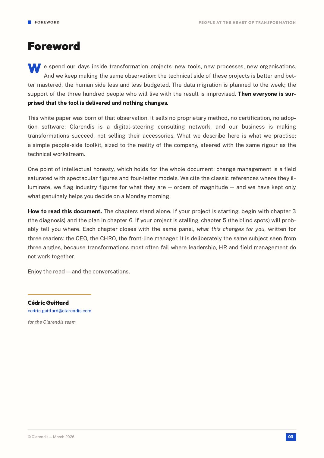 Page 3 of the white paper “Change Management: Putting People at the Heart of Transformation”