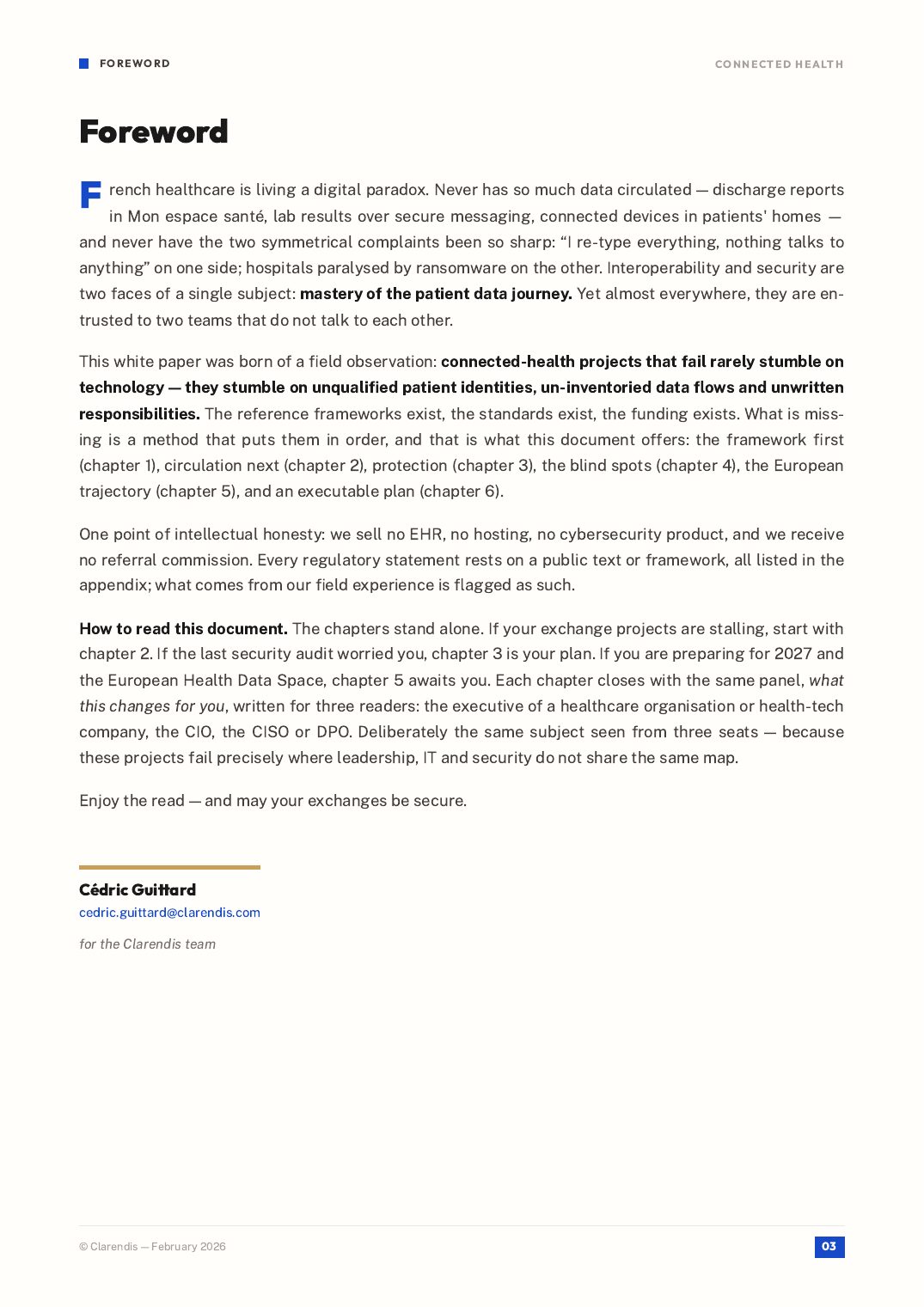 Page 3 of the white paper “Connected Healthcare: Interoperability and Patient Data Security”