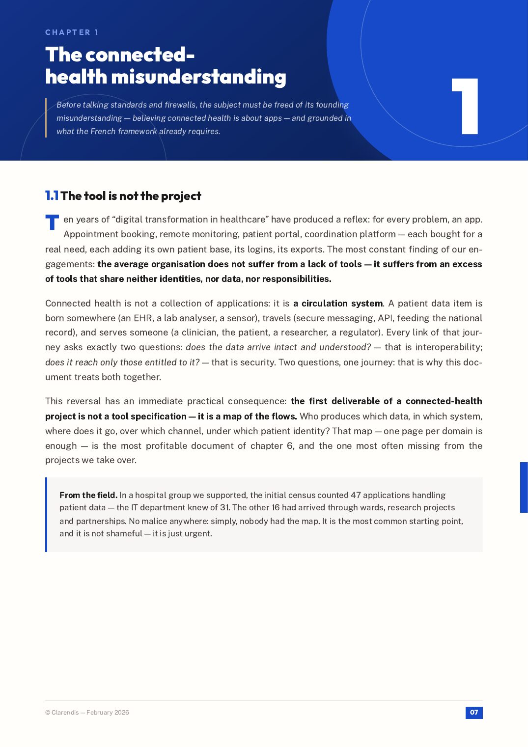 Page 7 of the white paper “Connected Healthcare: Interoperability and Patient Data Security”