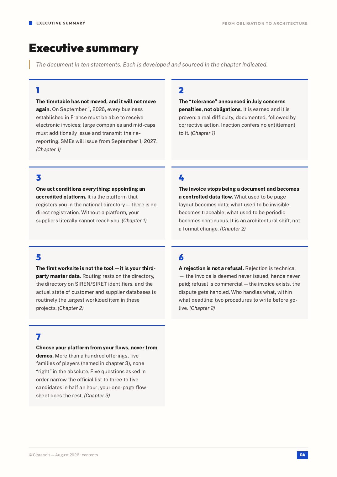 Page 4 of the white paper “From obligation to architecture — E-invoicing 2026-2035”