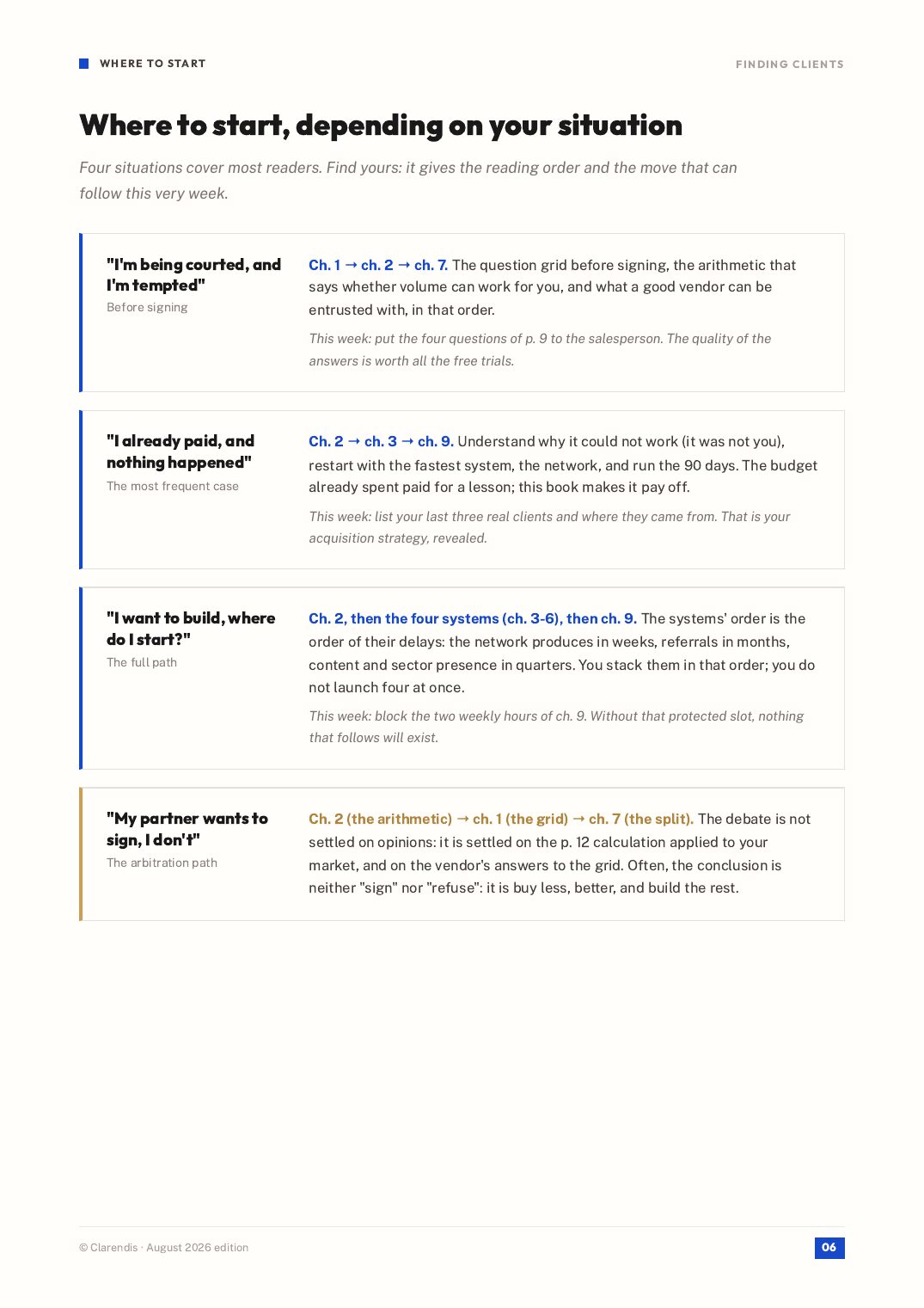 Page 6 of the white paper “Finding clients: what outsourced prospecting will not do for you”