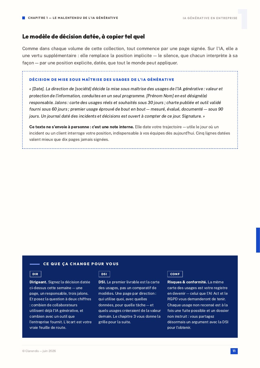 Page 11 du livre blanc « IA Générative en entreprise : Enjeux et prérequis »