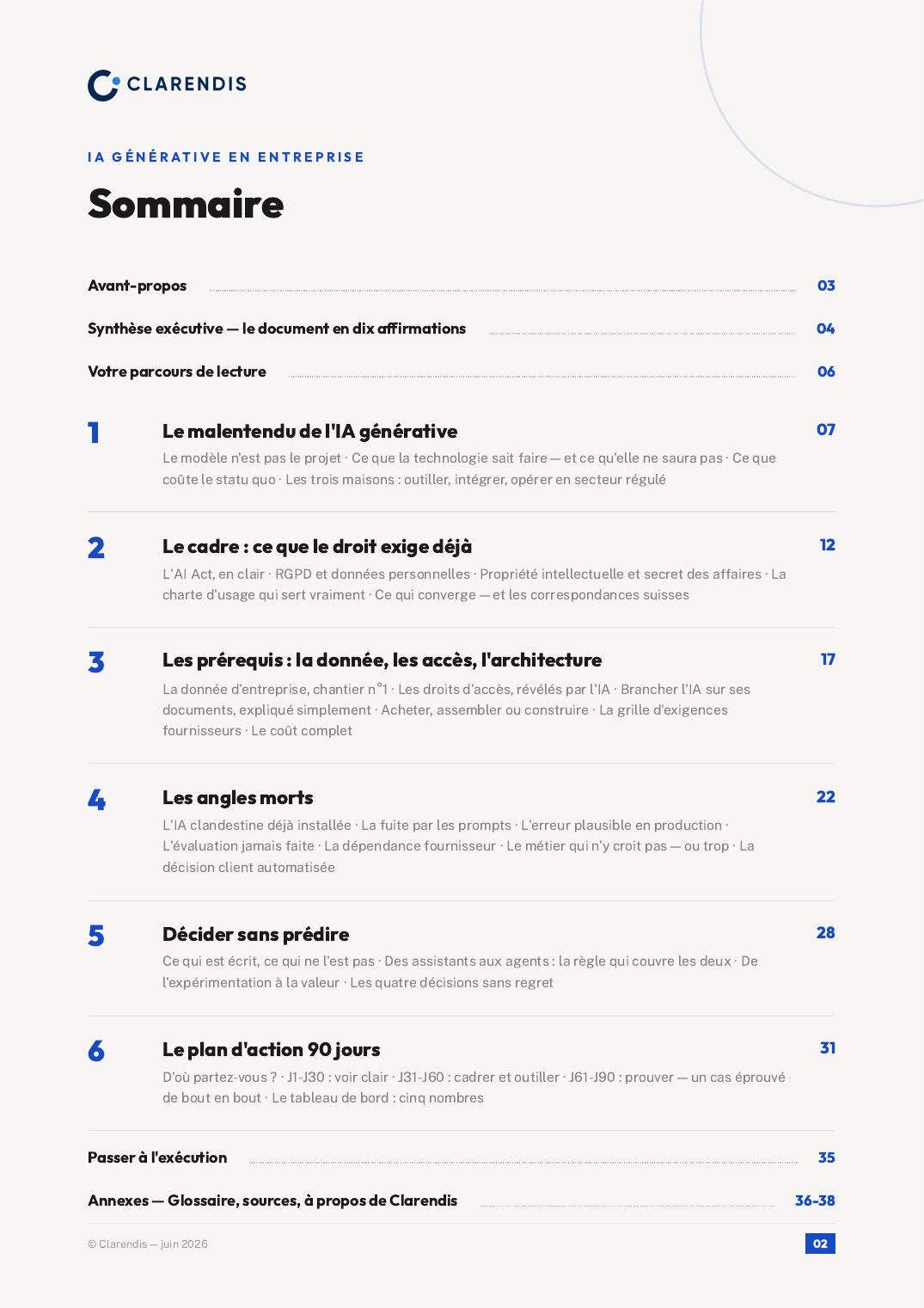 Page 2 du livre blanc « IA Générative en entreprise : Enjeux et prérequis »