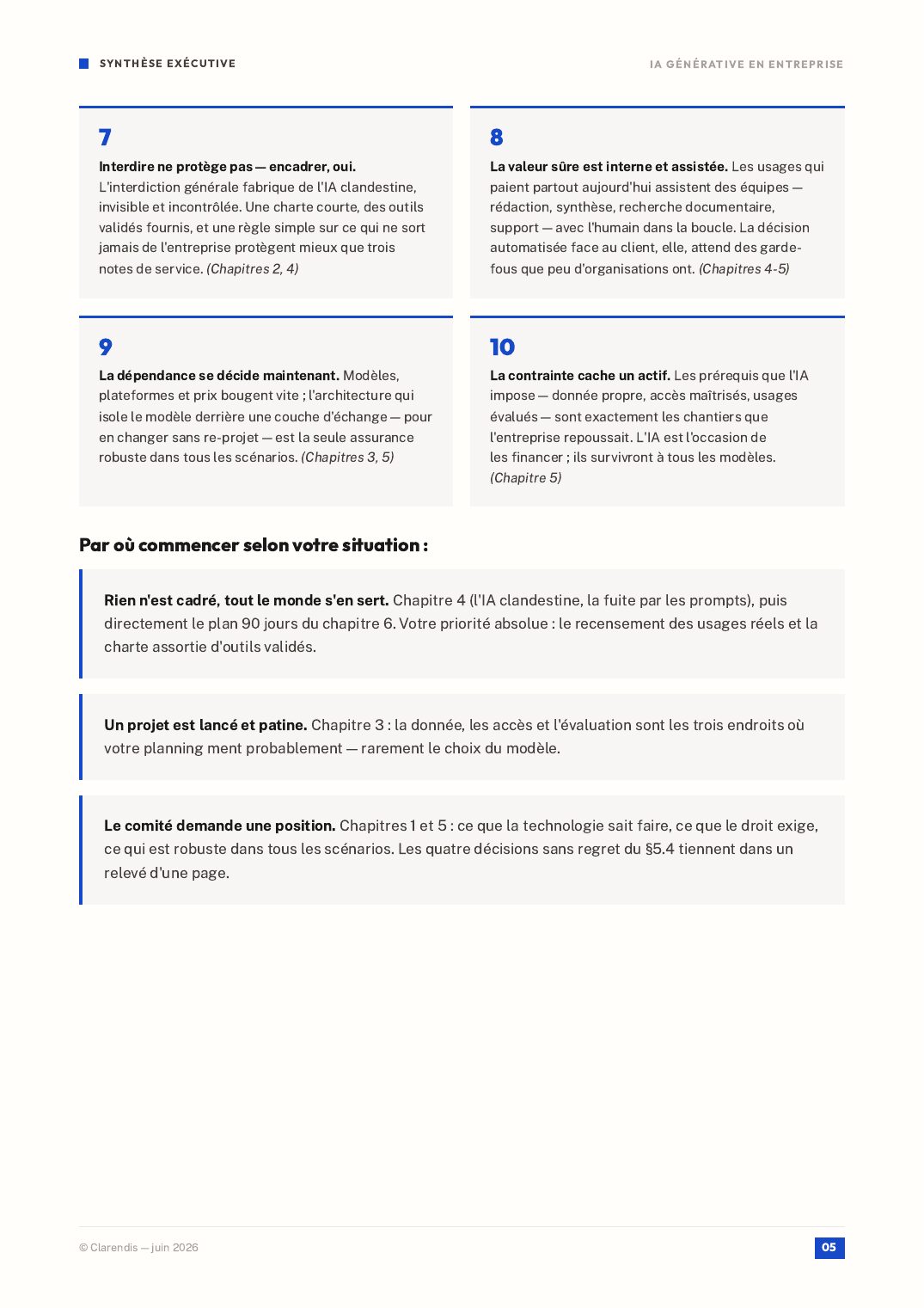 Page 5 du livre blanc « IA Générative en entreprise : Enjeux et prérequis »