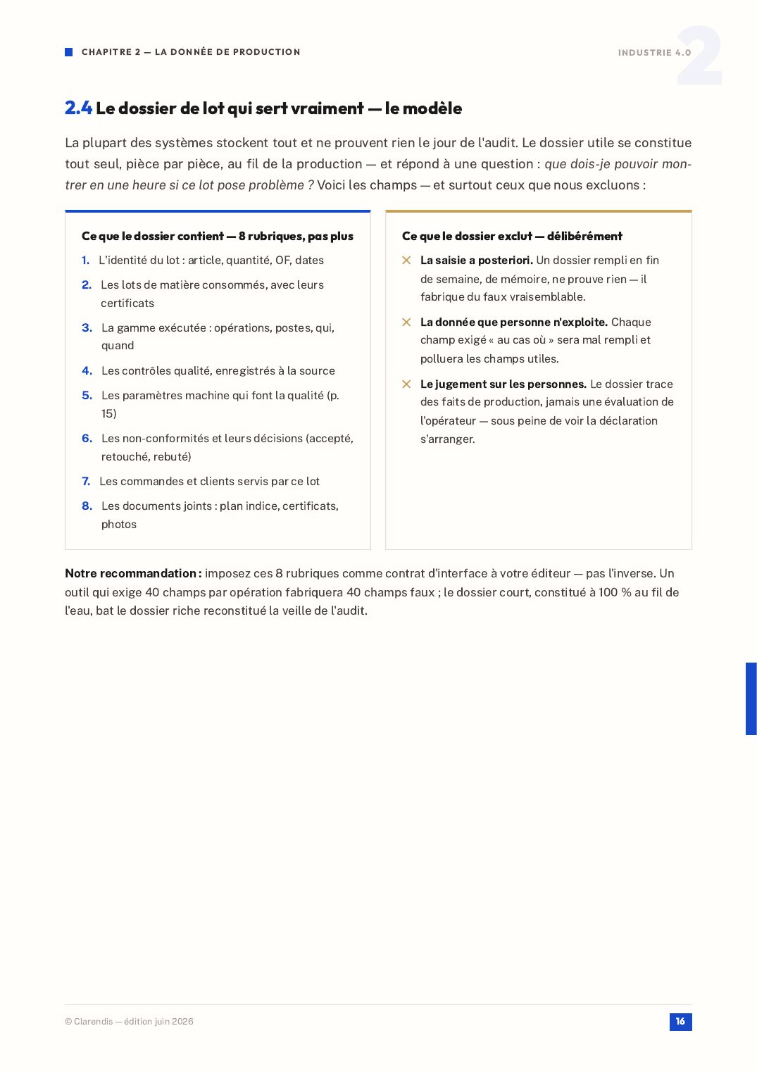 Page 16 du livre blanc « Industrie 4.0 : MES, WMS et Digitalisation de la Production »