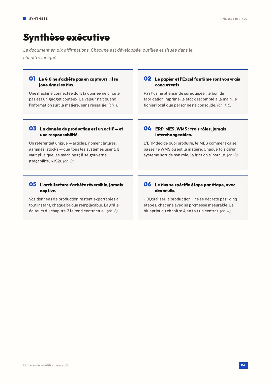 Page 4 du livre blanc « Industrie 4.0 : MES, WMS et Digitalisation de la Production »