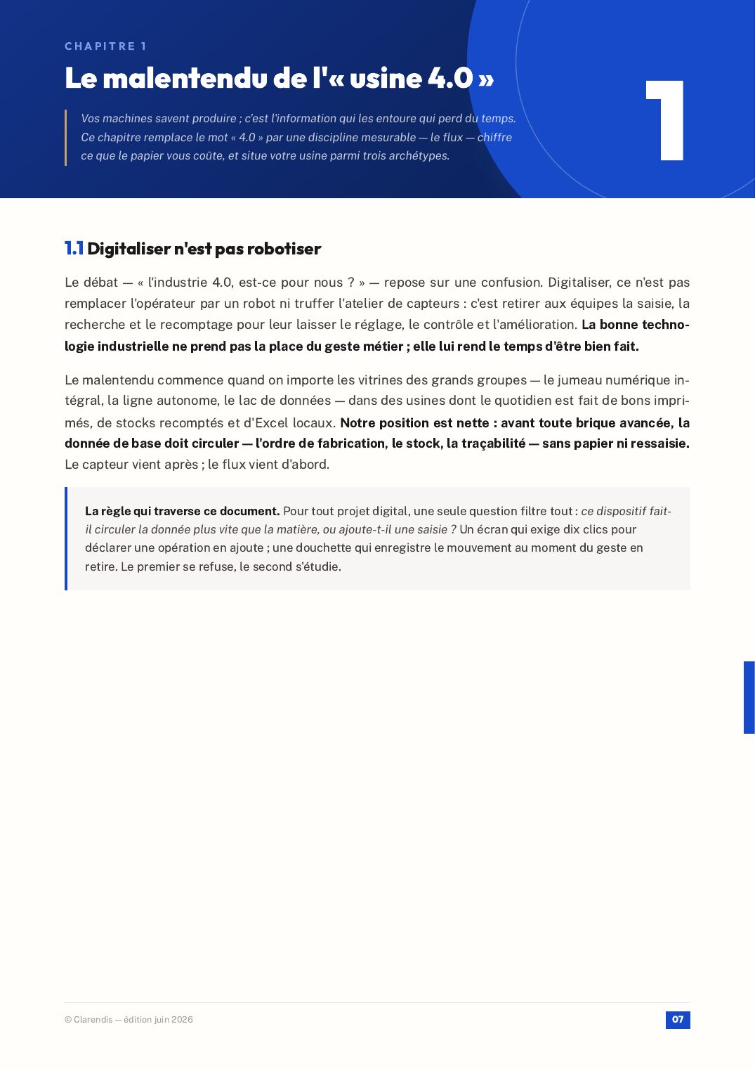 Page 7 du livre blanc « Industrie 4.0 : MES, WMS et Digitalisation de la Production »