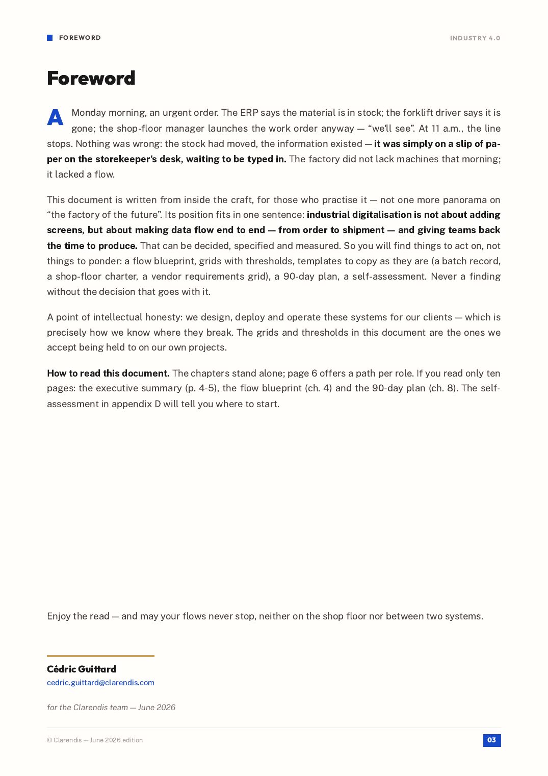 Page 3 of the white paper “Industry 4.0: MES, WMS and Production Digitalisation”