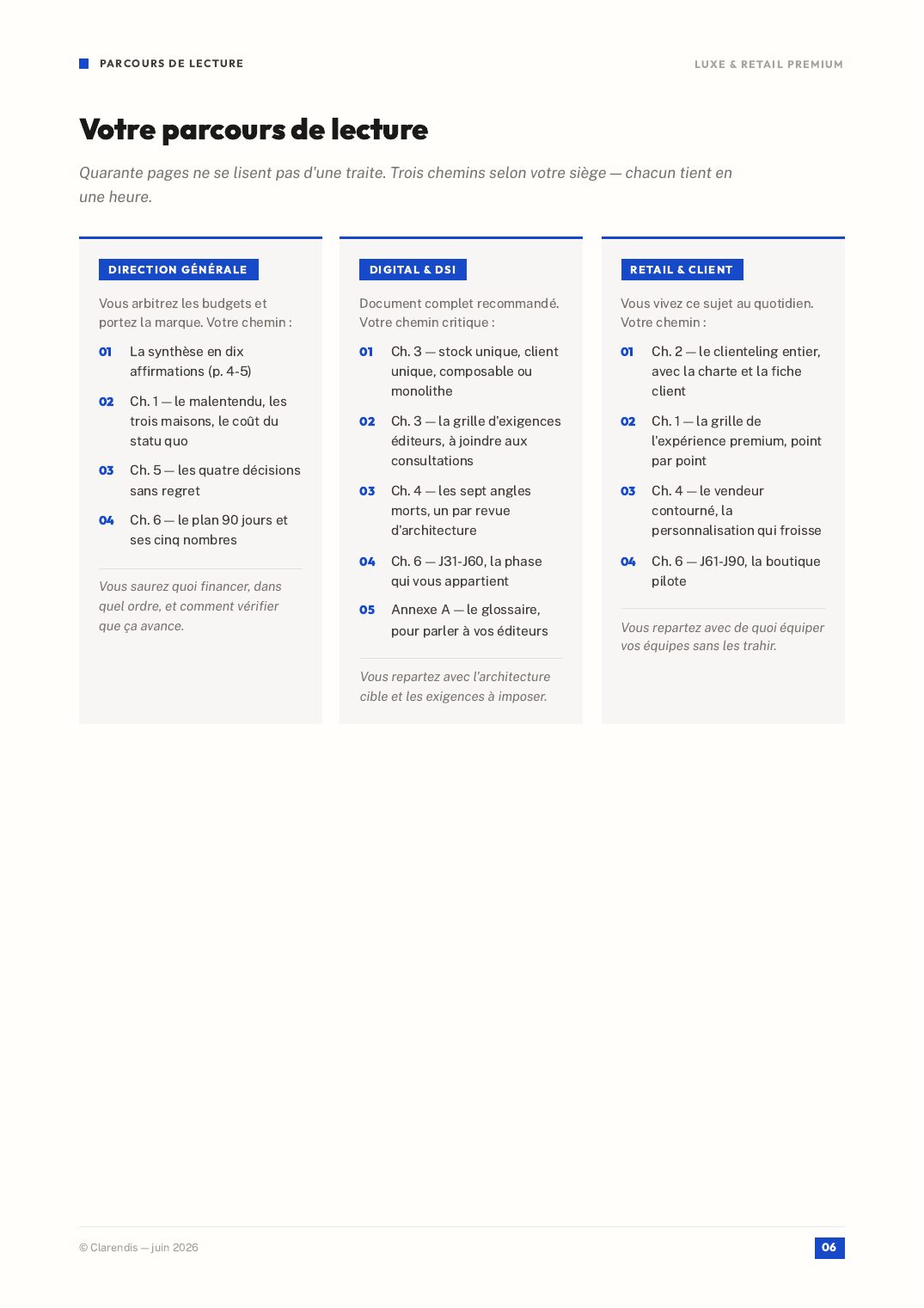 Page 6 du livre blanc « Luxe & Retail : Excellence Digitale et Expérience Client Premium »