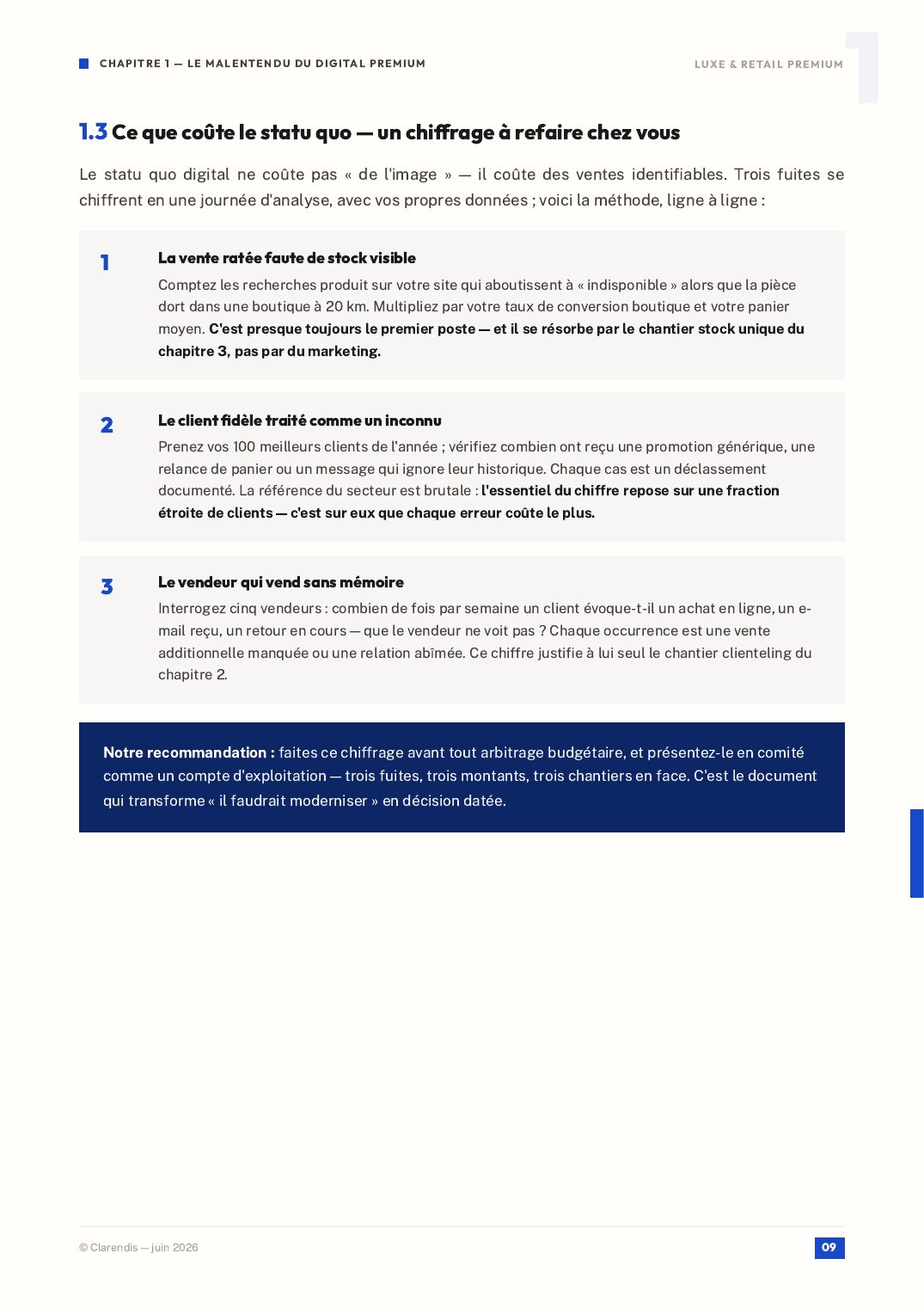 Page 9 du livre blanc « Luxe & Retail : Excellence Digitale et Expérience Client Premium »