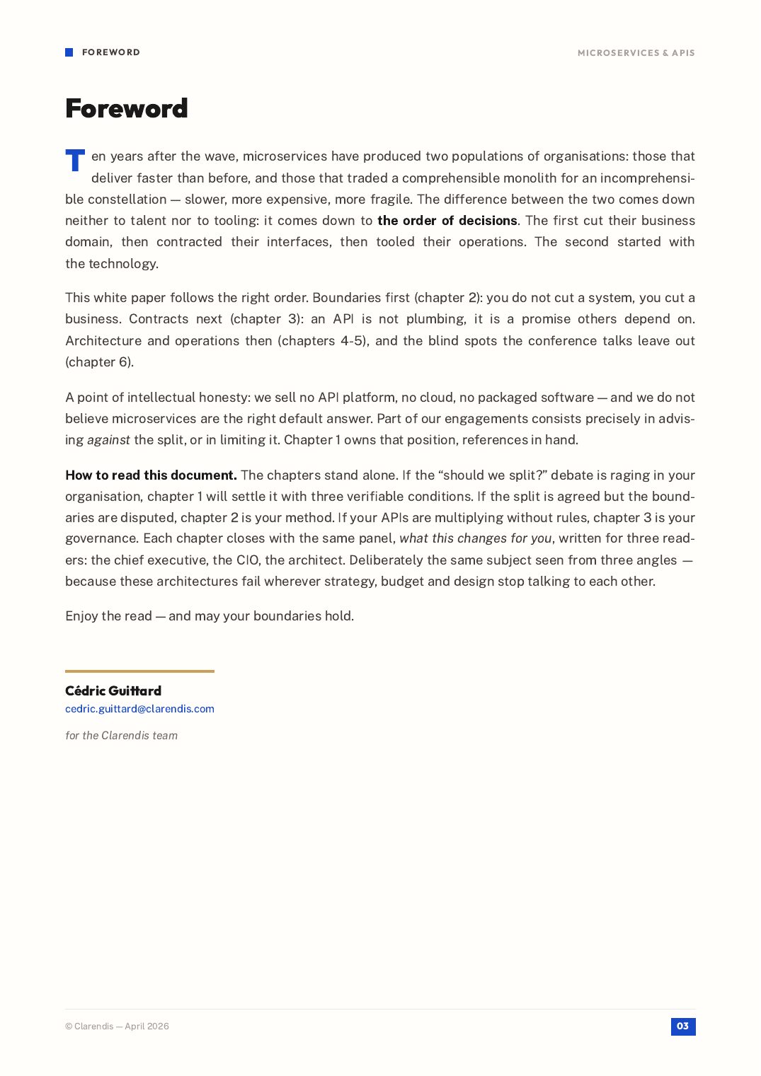 Page 3 of the white paper “Microservices & APIs: Modern Architectures for Agility”