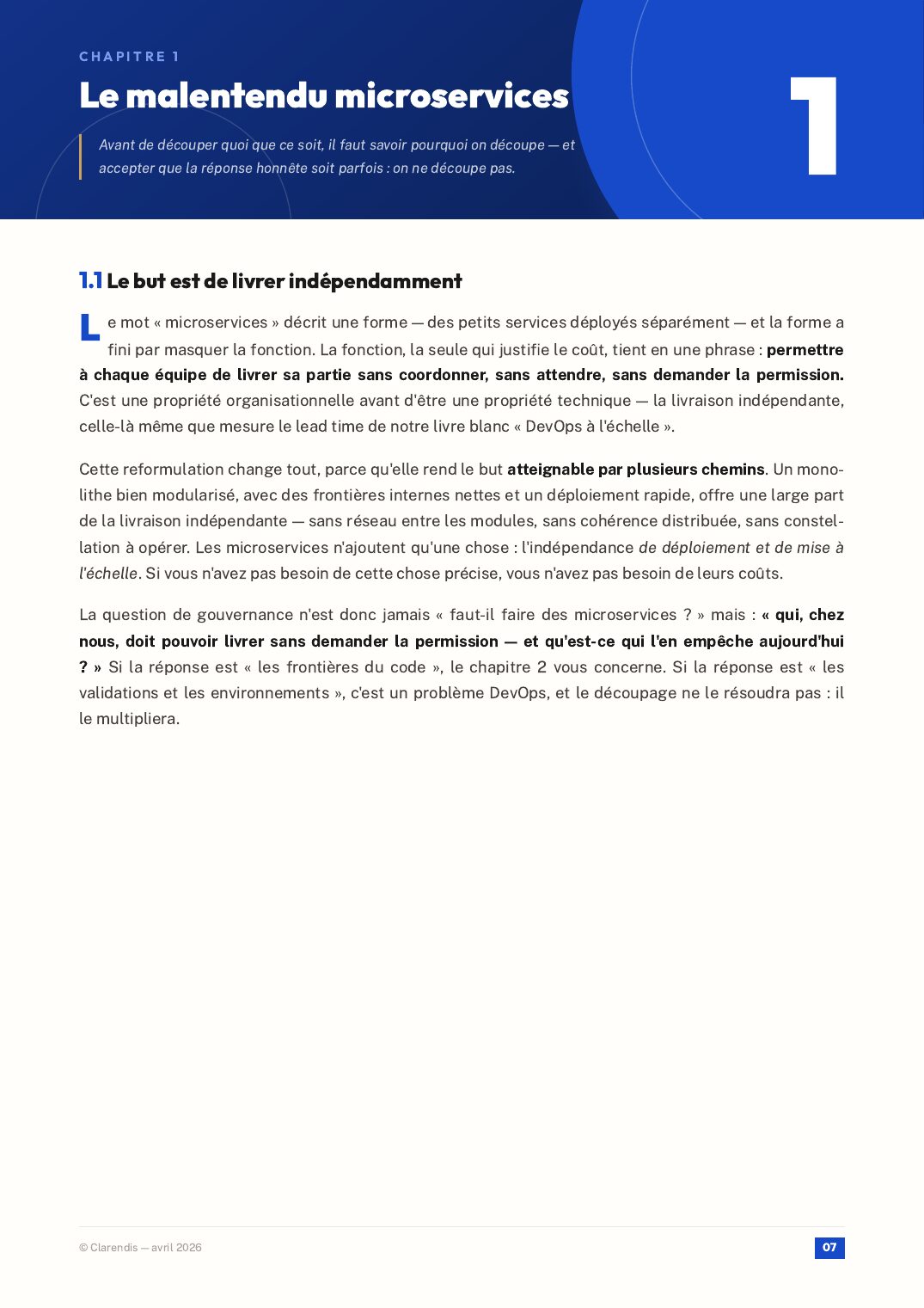 Page 7 du livre blanc « Microservices & API : Architectures Modernes pour l’Agilité »