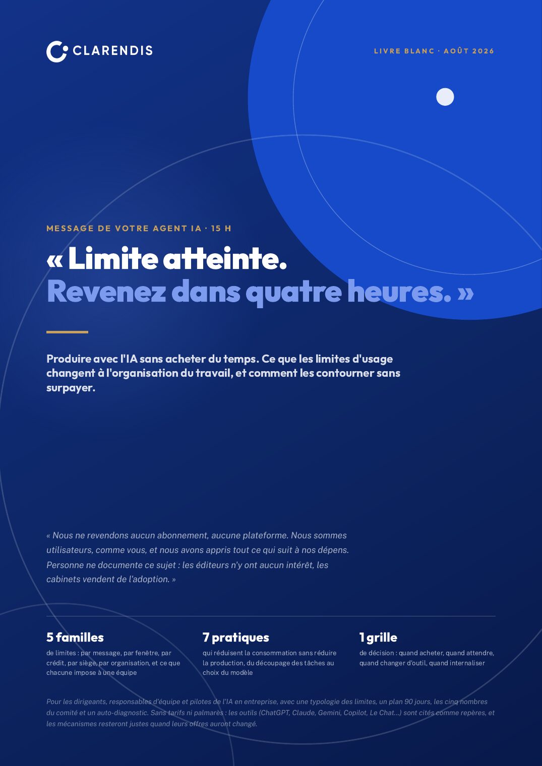 Plafonds d'usage : produire avec l'IA sans acheter du temps