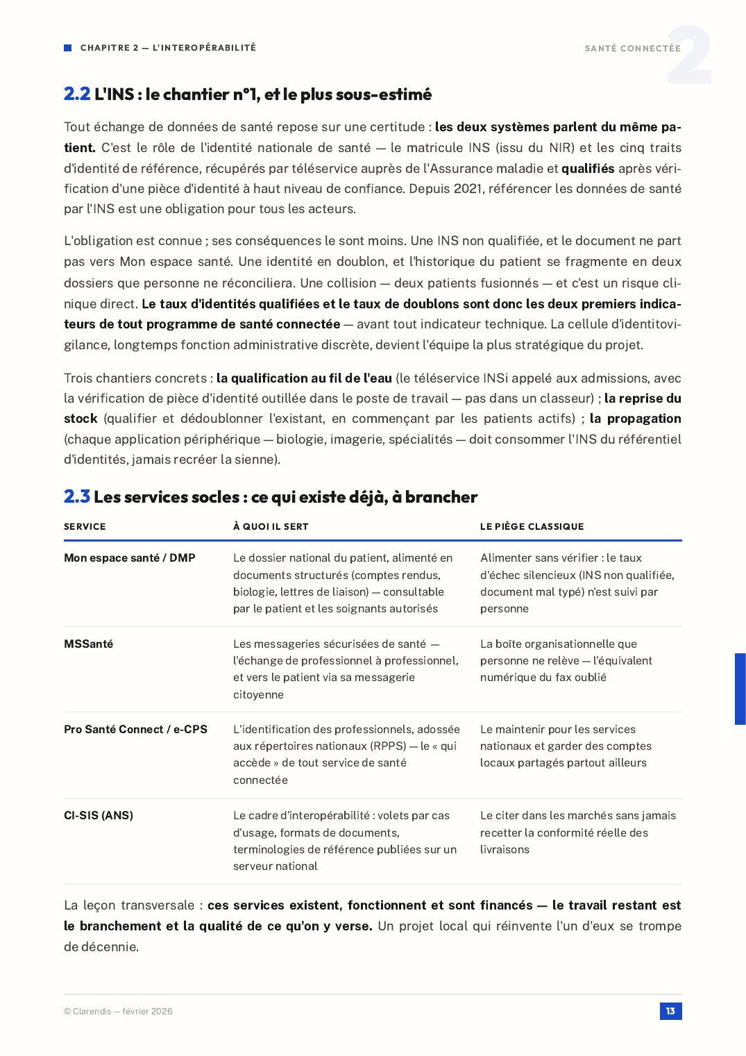 Page 13 du livre blanc « Santé Connectée : Interopérabilité et Sécurité des Données Patients »