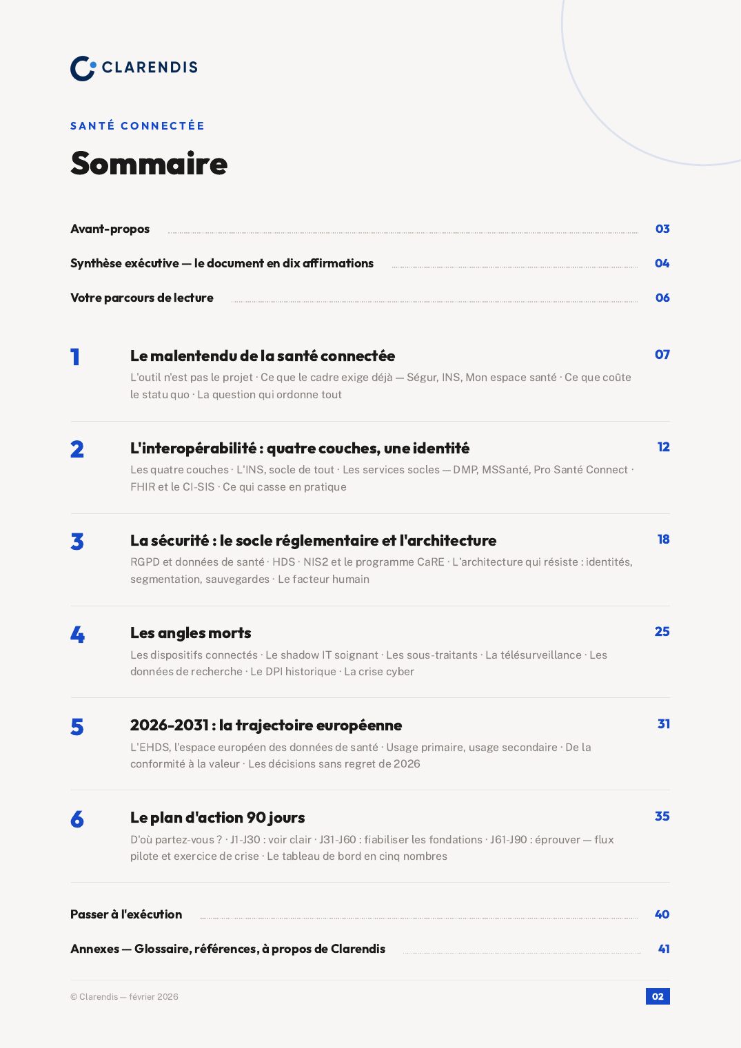 Page 2 du livre blanc « Santé Connectée : Interopérabilité et Sécurité des Données Patients »