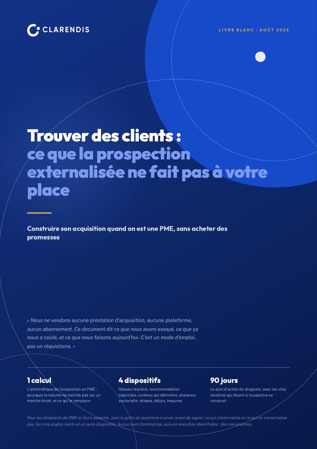 Trouver des clients : ce que la prospection externalisée ne fait pas à votre place