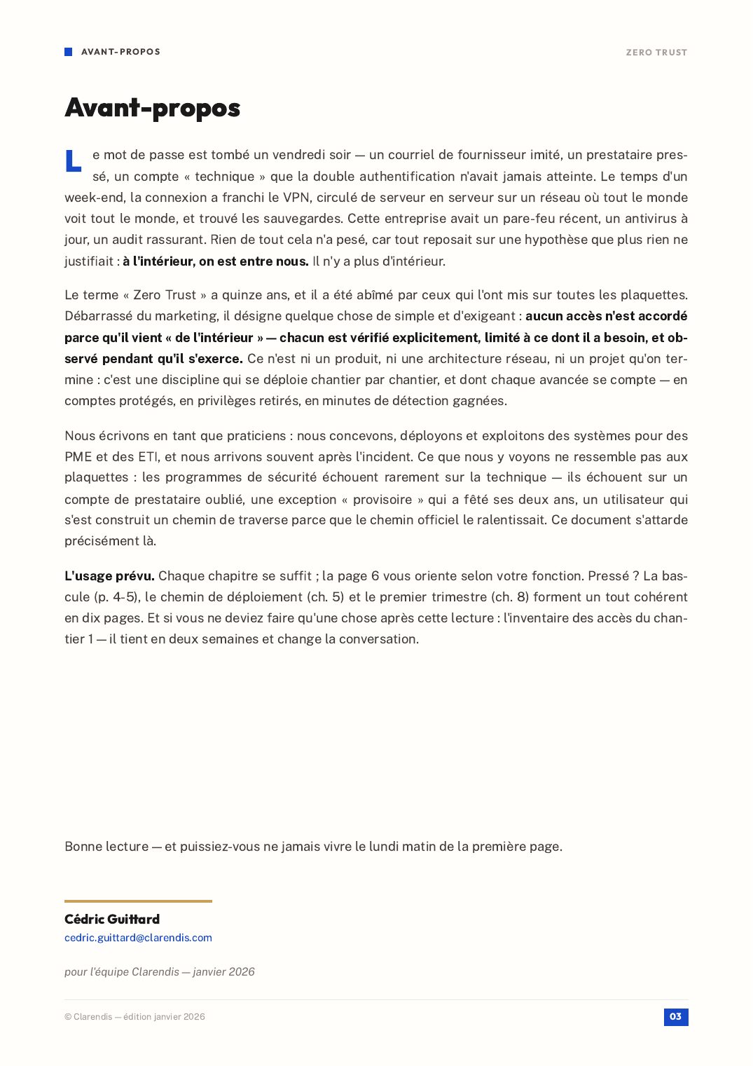 Page 3 du livre blanc « Zero Trust : Sécuriser l’entreprise distribuée »