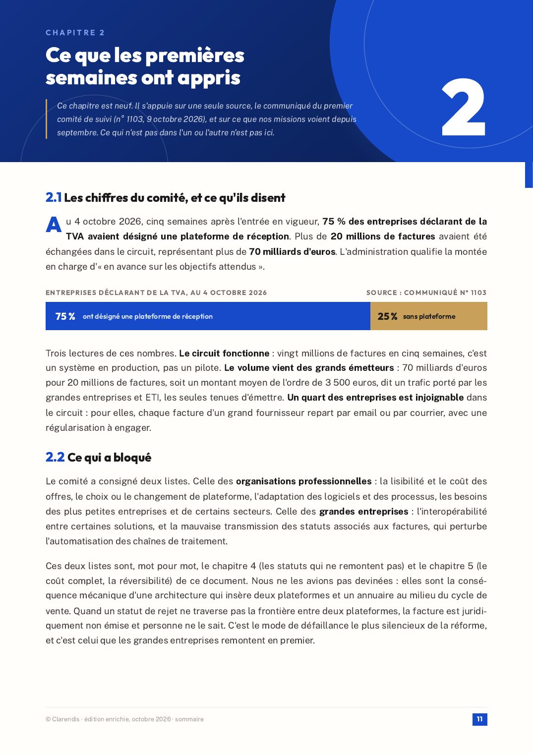 Page 11 du livre blanc « Zéro sanction, zéro répit : facturation électronique, édition enrichie »