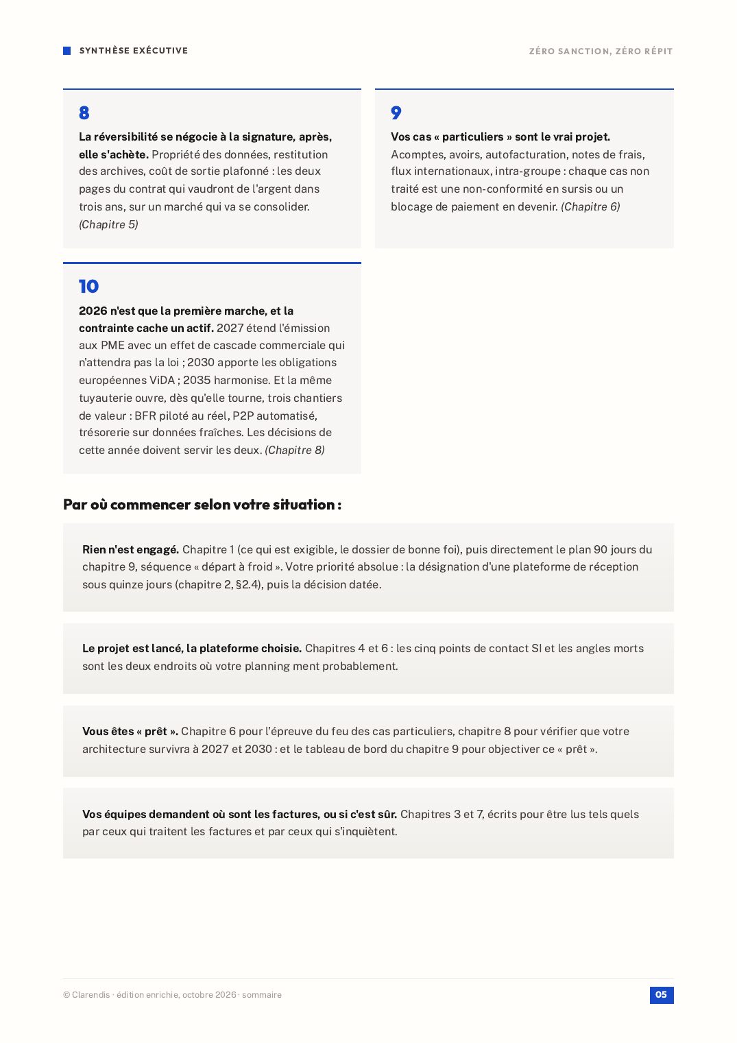 Page 5 du livre blanc « Zéro sanction, zéro répit : facturation électronique, édition enrichie »