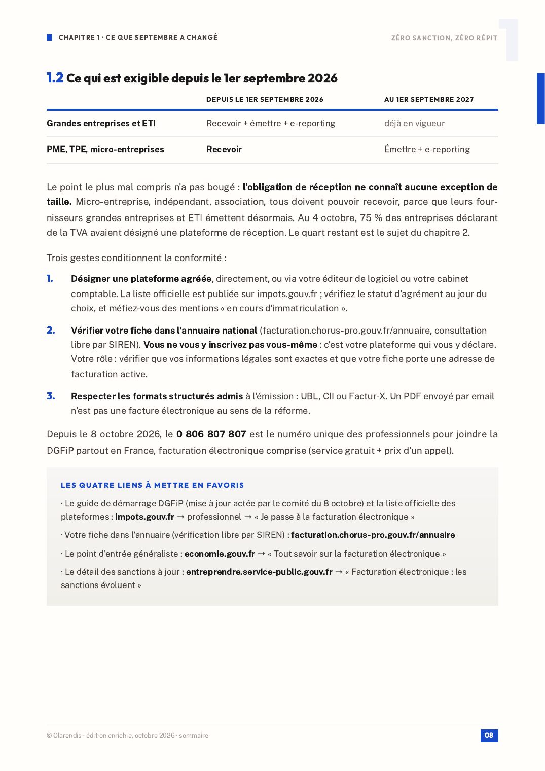 Page 8 du livre blanc « Zéro sanction, zéro répit : facturation électronique, édition enrichie »