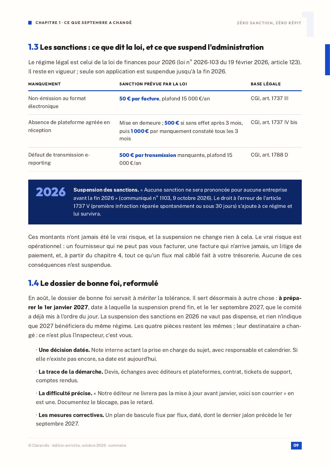 Page 9 du livre blanc « Zéro sanction, zéro répit : facturation électronique, édition enrichie »