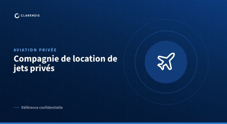 Référence confidentielle Clarendis : Compagnie de location de jets privés (aviation privée)