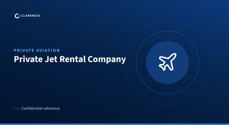 Clarendis confidential reference: Private Jet Rental Company (private aviation)