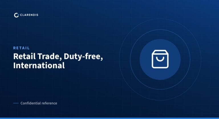 Clarendis confidential reference: Retail Trade, Duty-free, International (retail)