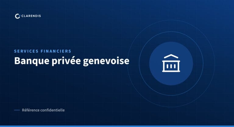 Référence confidentielle Clarendis : Banque privée genevoise (services financiers)