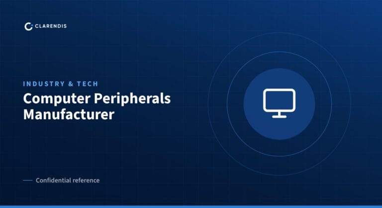 Clarendis confidential reference: Computer Peripherals Manufacturer (industry & tech)